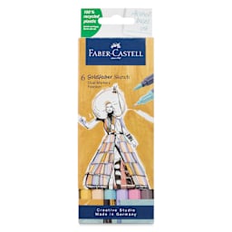Faber-Castell Goldfaber Sketch Dual-Tip Markers - Fashion, Set of 6, front of the packaging
