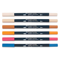 Faber-Castell Goldfaber Sketch Dual-Tip Markers - Manga, Set of 6, caps on
