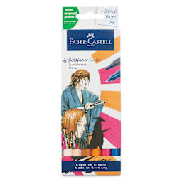 Faber-Castell Goldfaber Sketch Dual-Tip Markers - Manga, Set of 6, front of the packaging