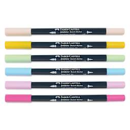 Faber-Castell Goldfaber Sketch Dual-Tip Markers - Kawaii, Set of 6, caps on