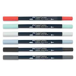 Faber-Castell Goldfaber Sketch Dual-Tip Markers - Car Design, Set of 6, caps on