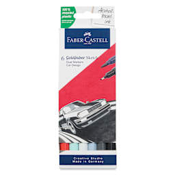 Faber-Castell Goldfaber Sketch Dual-Tip Markers - Car Design, Set of 6, front of the packaging