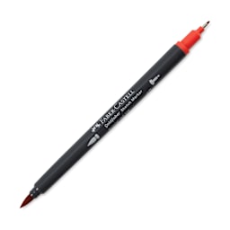 Faber-Castell Goldfaber Sketch Dual-Tip Marker - 118 Scarlet Red, caps off