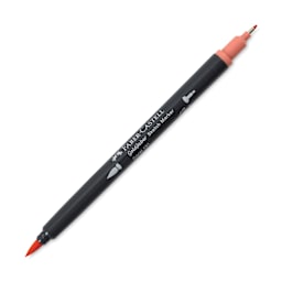 Faber-Castell Goldfaber Sketch Dual-Tip Marker - 131 Coral, caps off