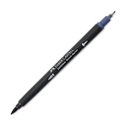 Faber-Castell Goldfaber Sketch Dual-Tip Marker - 247 Indanthrene Blue, caps off