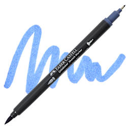 Faber-Castell Goldfaber Sketch Dual-Tip Marker - 247 Indanthrene Blue, swatch and marker