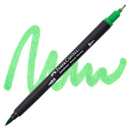 Faber-Castell Goldfaber Sketch Dual-Tip Marker - 112 Leaf Green, swatch and marker