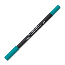 Faber-Castell Goldfaber Sketch Dual-Tip Marker - 313 Dark Cobalt Green, caps on
