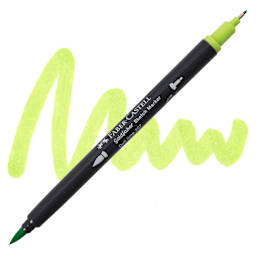 Faber-Castell Goldfaber Sketch Dual-Tip Marker - 207 Dull Lime, swatch and marker