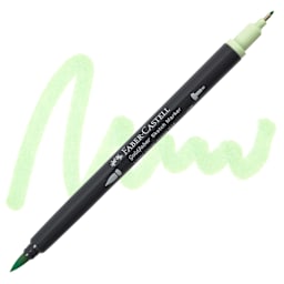 Faber-Castell Goldfaber Sketch Dual-Tip Marker - 314 Light Earth Green, swatch and marker