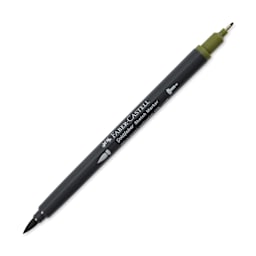 Faber-Castell Goldfaber Sketch Dual-Tip Marker - 173 Olive Green Yellowish, caps off