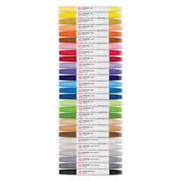 Pantone Dual Tip Markers - Assorted Colors, Set of 27, marker laid out with caps on