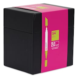 Pantone Dual Tip Markers - Assorted, Set of 54, front of the box