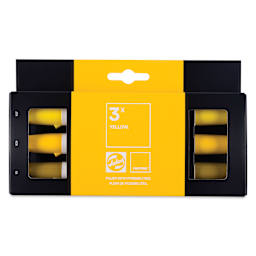 Pantone Dual Tip Markers - Yellow, Set of 3, front of the packaging