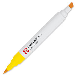 Pantone Dual Tip Marker - 109, marker with caps off