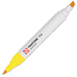 Pantone Dual Tip Marker - 114, marker with caps off