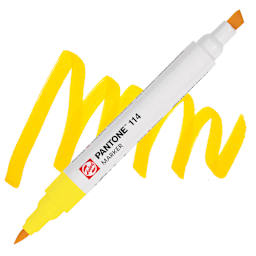 Pantone Dual Tip Marker - 114, swatch and marker