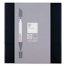 Pantone Dual Tip Markers - Cool Gray, Set of 9, front of the packaging