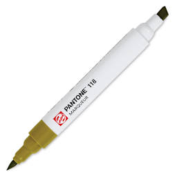 Pantone Dual Tip Marker - 118, marker with caps off