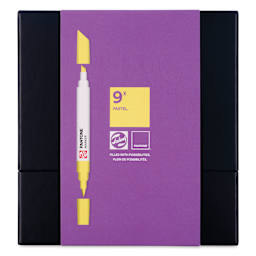 Pantone Dual Tip Markers - Pastel, Set of 9, front of the packaging