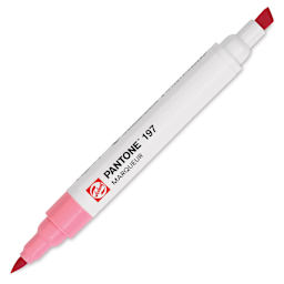 Pantone Dual Tip Marker - 197, marker with caps off