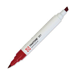 Pantone Dual Tip Marker - 201, marker with caps off