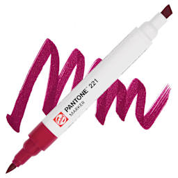 Pantone Dual Tip Marker - 221, swatch and marker