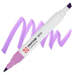 Pantone Dual Tip Marker - 2572, swatch and marker
