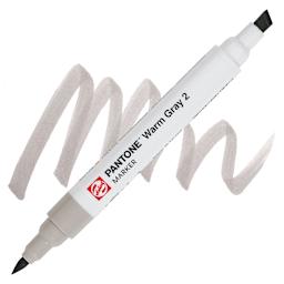Pantone Dual Tip Marker - Warm Gray 2, swatch and marker