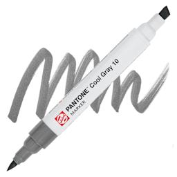 Pantone Dual Tip Marker - Cool Gray 10, swatch and marker