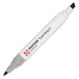 Pantone Dual Tip Marker - Cool Gray 6, caps off