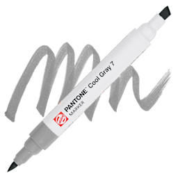 Pantone Dual Tip Marker - Cool Gray 7, swatch and marker