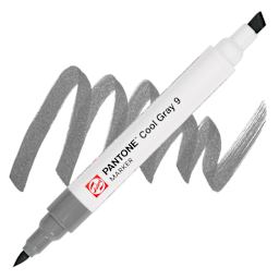 Pantone Dual Tip Marker - Cool Gray 9, swatch and marker