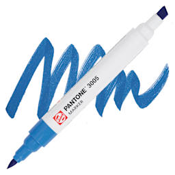 Pantone Dual Tip Marker - 3005, swatch and marker