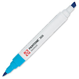 Pantone Dual Tip Marker - 306, maker with caps off