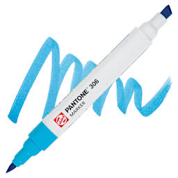 Pantone Dual Tip Marker - 306, swatch and marker