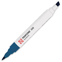 Pantone Dual Tip Marker - 308, marker with caps off