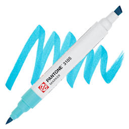 Pantone Dual Tip Marker - 3105, swatch and marker