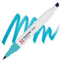 Pantone Dual Tip Marker - 3125, swatch and marker
