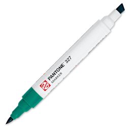 Pantone Dual Tip Marker - 327, marker with caps off