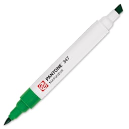 Pantone Dual Tip Marker - 347, marker with caps off