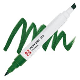 Pantone Dual Tip Marker - 349, swatch and marker