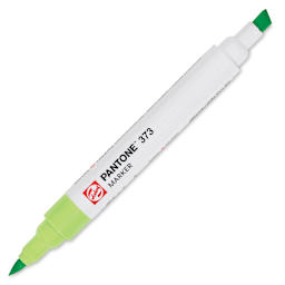 Pantone Dual Tip Marker - 373, marker with caps off