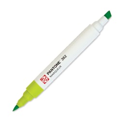 Pantone Dual Tip Marker - 382, marker with caps off