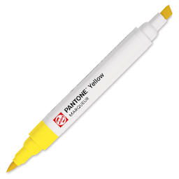 Pantone Dual Tip Marker - Yellow, caps off