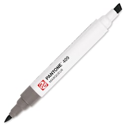 Pantone Dual Tip Marker - 409, marker with caps off