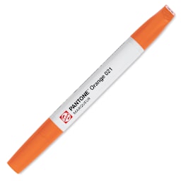 Pantone Dual Tip Marker - Orange 021, caps on