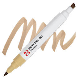 Pantone Dual Tip Marker - 467, swatch and markers