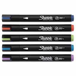 Sharpie Creative Acrylic Markers - Set of 5, Earth Tones Glowing Tropics, Bullet Tip with caps on