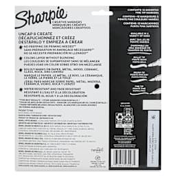 Sharpie Creative Acrylic Markers - Set of 12, Earth Tones, Fine Tip back of packaging